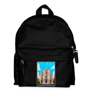 Mailand, Italien: Gotische Kathedrale unter strahlendem Himmel - Kinder Rucksack - Schwarz - Vorne