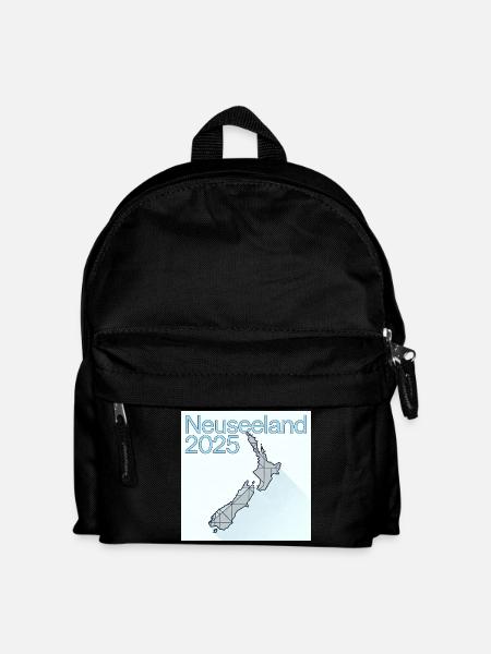New Zealand 2025 Geometric Map - Kids' Backpack - black