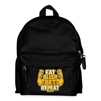 Eat Sleep Bet Repeat - Kids' Backpack - black - Front