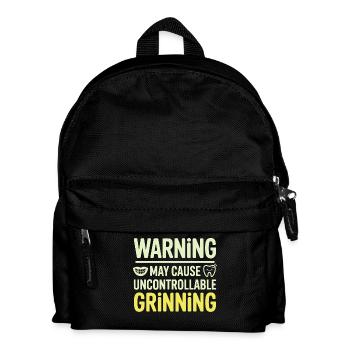 Lustiger Zahnarzt Zahnarzthelferin Grinsen Design - Kinder Rucksack - Schwarz - Vorne