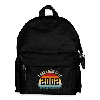 Legendär seit 2002 – Jahrgang 2002 - Kinder Rucksack - Schwarz - Vorne