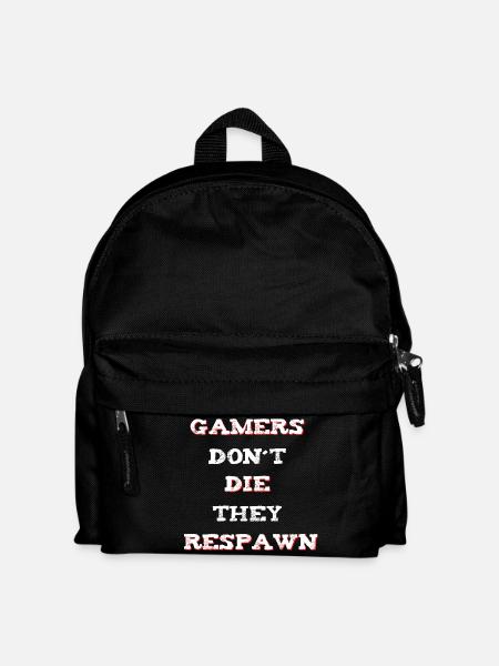 Gamer Saying Respawn - Kids' Backpack - black