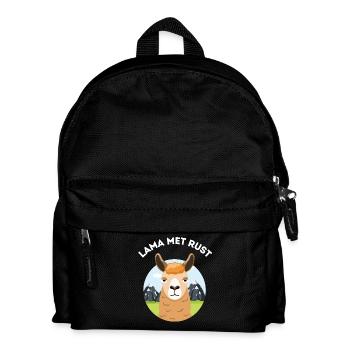 Llama at Rest – Funny pun - Kids' Backpack - black - Front