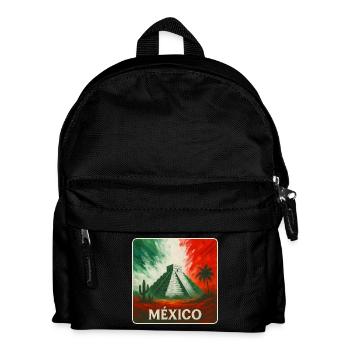 Mexiko Pyramiden Design - Kinder Rucksack - Schwarz - Vorne