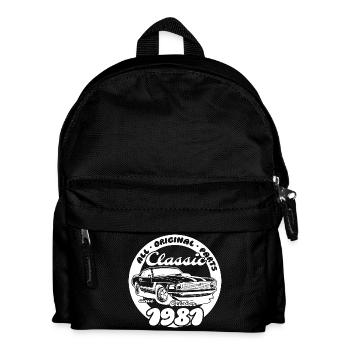 44. Geburtstag - Klassiker Musclecar 10/1981 - Kinder Rucksack - Schwarz - Vorne