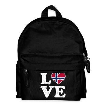 Amour - Drapeau de la Norvège - Norvège - Norvège - Sac à dos Enfant - noir - Devant