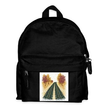 Polka Dot Tire Tracks - Kids' Backpack - black - Front
