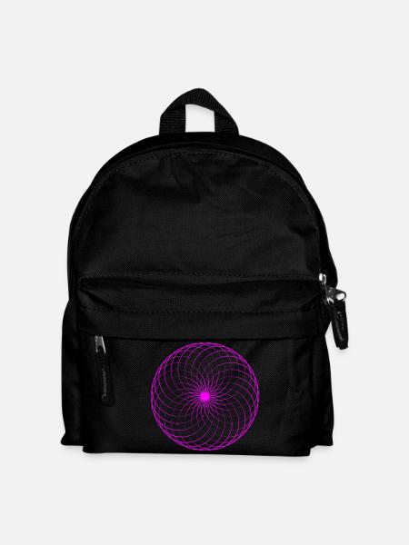Neonspirale Netz Torus - Kinder Rucksack - Schwarz