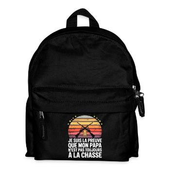 Preuve Papa: pas toujours à la chasse - Sac à dos Enfant - noir - Devant