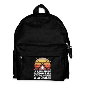 Preuve Papa Chasse - Sac à dos Enfant - noir - Devant