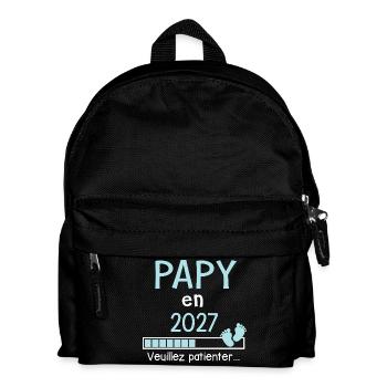 Papy en 2027 Cadeau Futur Papi - Sac à dos Enfant - noir - Devant