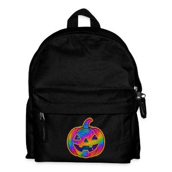Rainbow Glitter Pumpkin - Kids' Backpack - black - Front