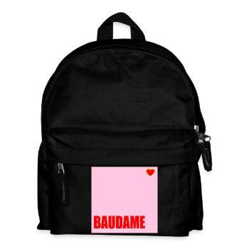 BAUHERRIN BAUDAME HAUSBAU HERZ - Kinder Rucksack - Schwarz - Vorne