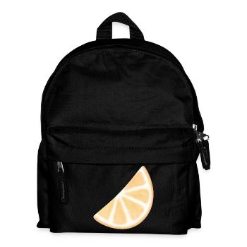 Orange Slice Aquarell Glühen - Kinder Rucksack - Schwarz - Vorne
