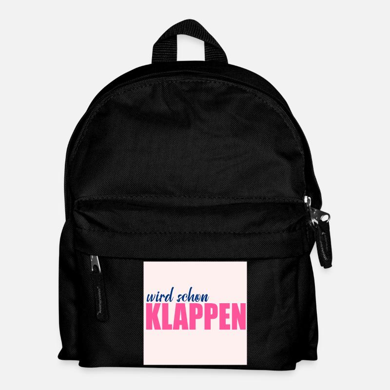 Wird schon klappen Optimismus - Kinder Rucksack - Schwarz