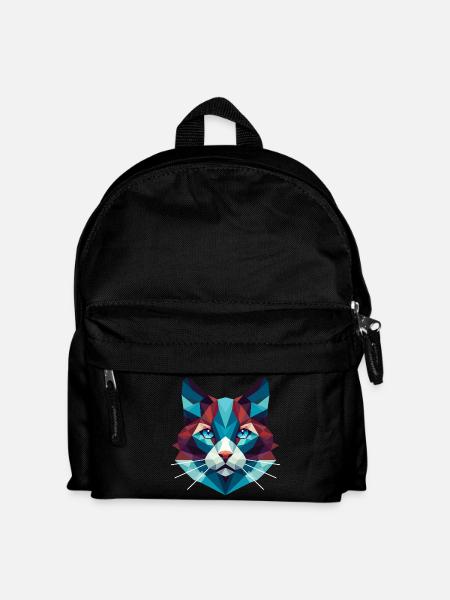 Cat Lowpoly - Sac à dos Enfant - noir
