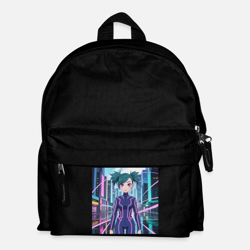 Neon Cybersuit Light Lines - Kids' Backpack - black