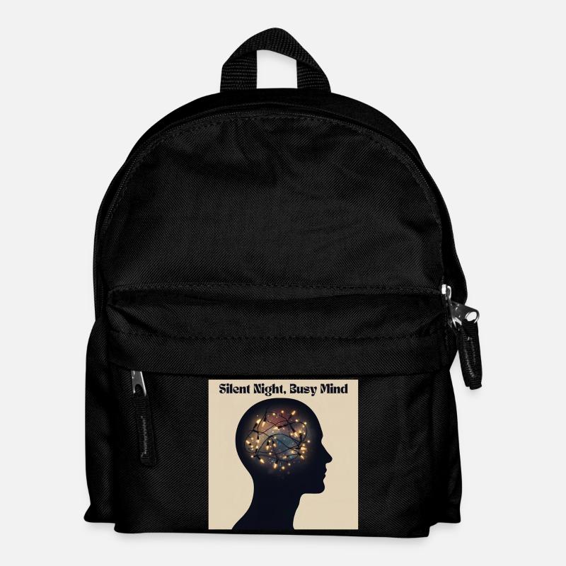 Stille Nacht, hektischer Geist - Kinder Rucksack - Schwarz