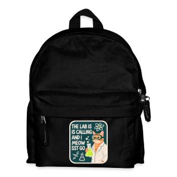 Le labo m’appelle et je miaou va science chat - Sac à dos Enfant - noir - Devant
