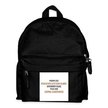 Dirty spoon - Kids' Backpack - black - Front