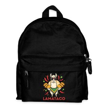LamaTaco Fiesta Llama - Kinder Rucksack - Schwarz - Vorne