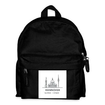 Hanover Line Art Silhouette Landmark - Kids' Backpack - black - Front
