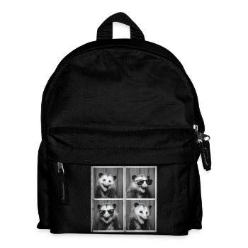 Lustig Opossum Fotobox Vintage Selfie - Kinder Rucksack - Schwarz - Vorne