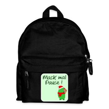 WEIHNACHTSPAUSE GEWÜRZGURKE WEIHNACHTSMANN - Kinder Rucksack - Schwarz - Vorne