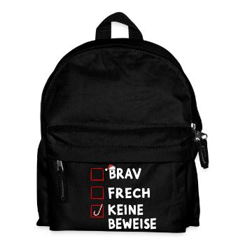 Noël Bon Coquin Pas de preuve Père Noël - Sac à dos Enfant - noir - Devant