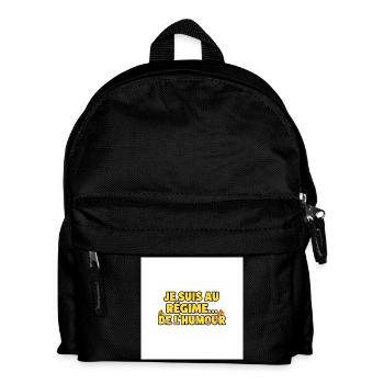 Je suis au régime de l'humour - Sac à dos Enfant - noir - Devant