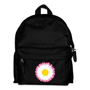 Bord marguerite rose - Sac à dos Enfant - noir - Devant