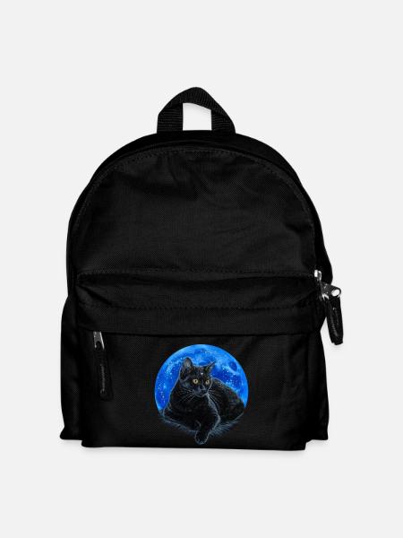 Starry feline. - Kids' Backpack - black