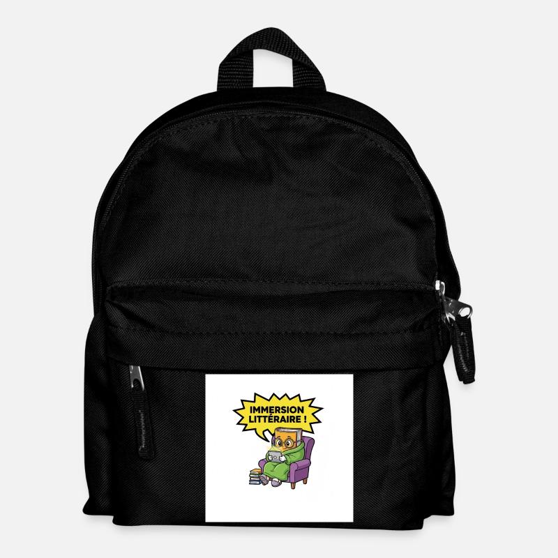 Colorful Literary Immersion - Kids' Backpack - black