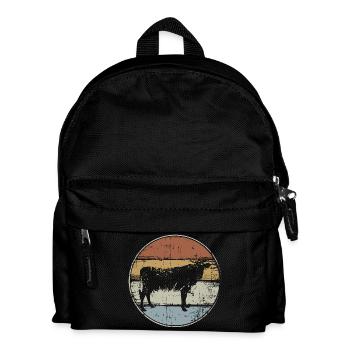 Vache Vintage - Sac à dos Enfant - noir - Devant