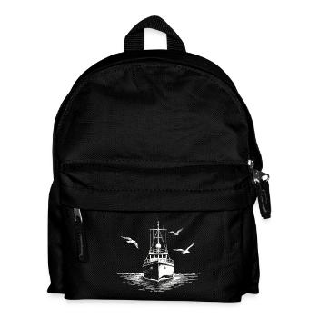 Fishing Cutter Trawler Fishing Sea - Kids' Backpack - black - Front