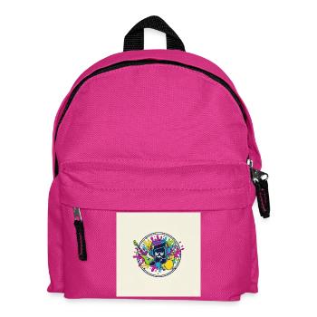 Buntes Cartoon-Musik-Logo - Kinder Rucksack - Fuchsia - Vorne