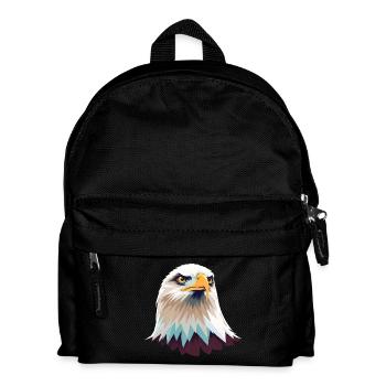 Geometrischer Adlerkopf Illustration - Kinder Rucksack - Schwarz - Vorne