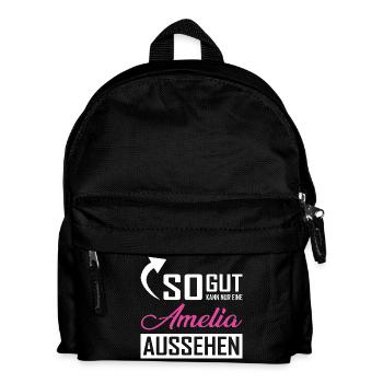 So gut kann nur eine Amelia aussehen - Kinder Rucksack - Schwarz - Vorne