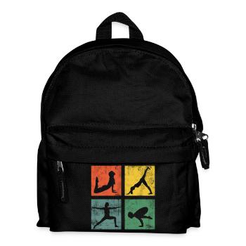 Yoga Übungen Yogini Meditation Fitness Geschenk - Kinder Rucksack - Schwarz - Vorne