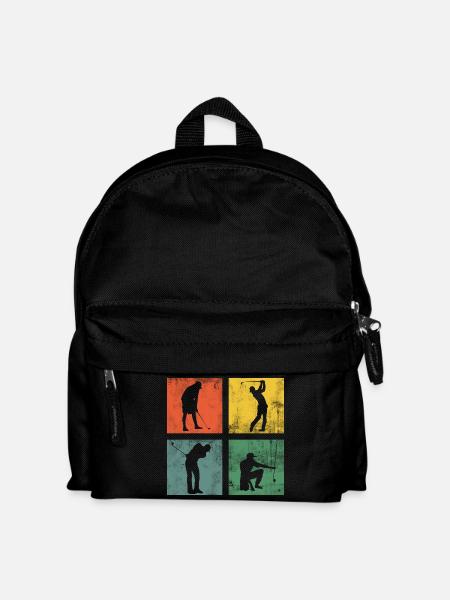 Golfspieler Golfer Golf Golfen Geschenk - Kinder Rucksack - Schwarz