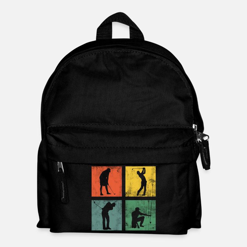 Golfspieler Golfer Golf Golfen Geschenk - Kinder Rucksack - Schwarz