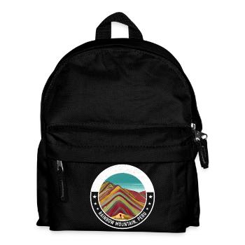 Regenbogenberg Peru Farbexplosion - Kinder Rucksack - Schwarz - Vorne