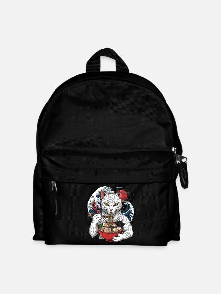 Chat ramen japonais tatouage Chat Japonais Mangean - Sac à dos Enfant - noir