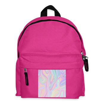 Irideszierende Abstrakte Liquid Pastel Muster - Kinder Rucksack - Fuchsia - Vorne