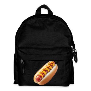 Hot dog, saucisse viennoise, saucisse - Sac à dos Enfant - noir - Devant