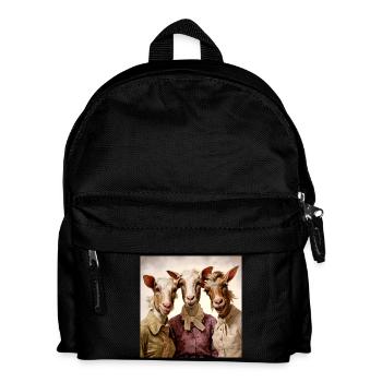 Trio rétro de chèvres dans le style vintage - Sac à dos Enfant - noir - Devant