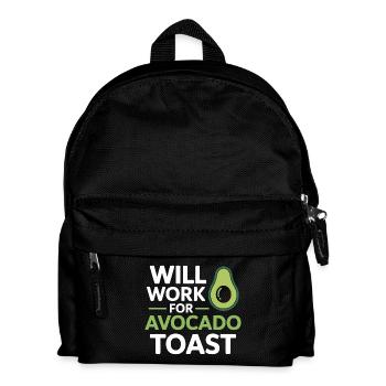 Will Work For Avocado Toast Dietitian Expert  - Kids' Backpack - black - Front