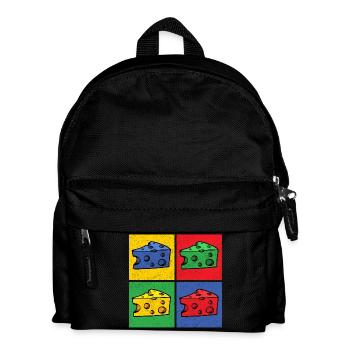 Cheese Pop Art Popart Cheese Piece Cheese Corner - Kids' Backpack - black - Front