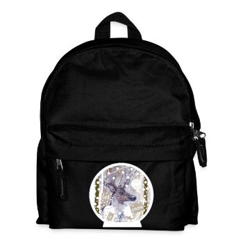 Snow Globe Deer - Kids' Backpack - black - Front