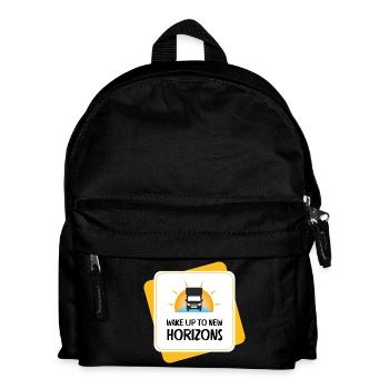 Wake Up To New Horizons – RV & Camping - Kids' Backpack - black - Front